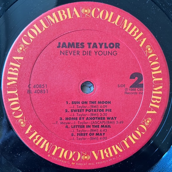 James Taylor - “Never Die Young” Vinyl LP - Picture 5 of 5